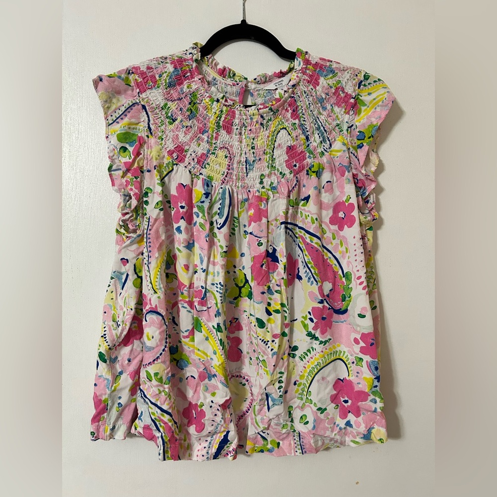 crown & ivy Pink Floral Blouse